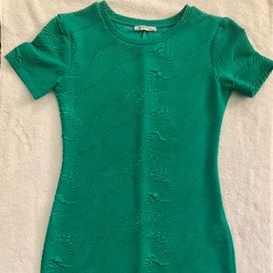 Zara green short sleeve dress